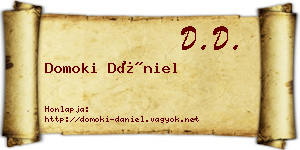 Domoki Dániel névjegykártya