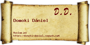 Domoki Dániel névjegykártya